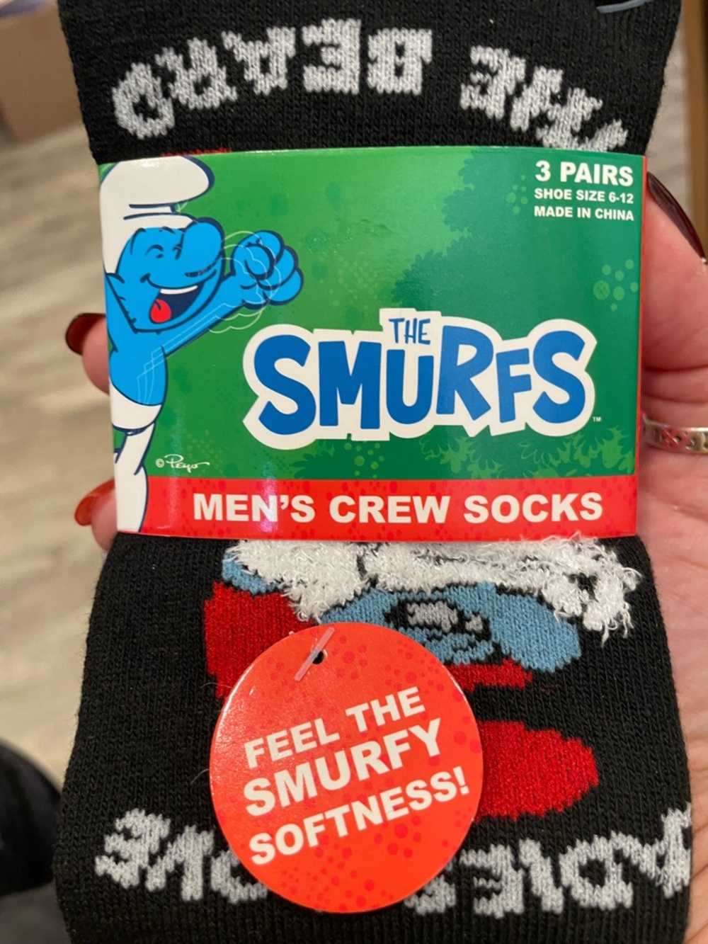 Men’s Crew Socks - Black & Blue - 3 Pack